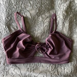 Shade & Shore 34DD Purple Underwire Bikini Top